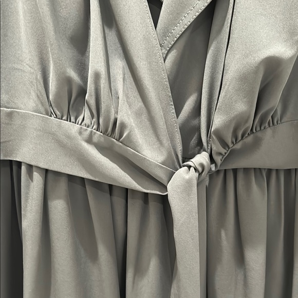 Rachel Roy beautiful petite dark green front tie mini dress - Picture 6 of 8